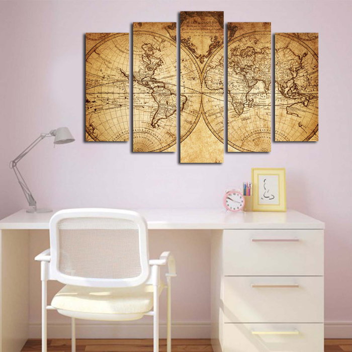 Wallity Pintura Decorativa en Lienzo 5 Piezas 5PATK-46